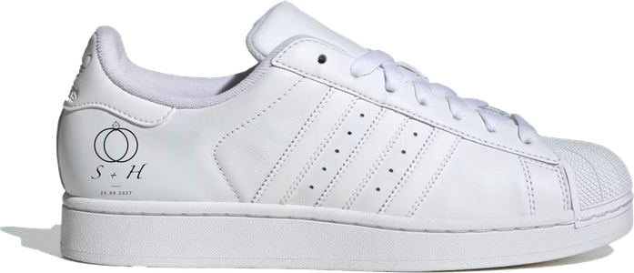 Hochzeitssneaker.de – weißer Sneaker mit S+H Monogramm